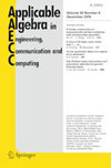 APPLICABLE ALGEBRA IN ENGINEERING COMMUNICATION AND COMPUTING